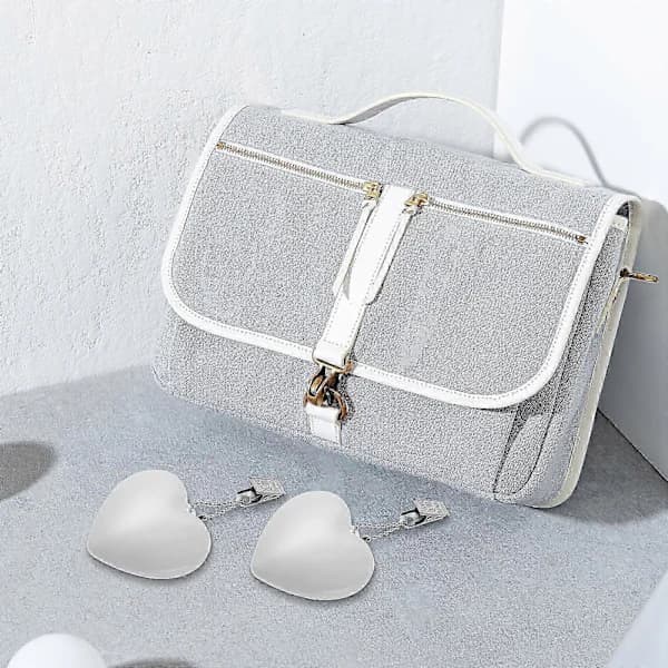 2-pack touch-sensitive handbag light, small portable heart-shaped battery-powered light, purse light, SEB