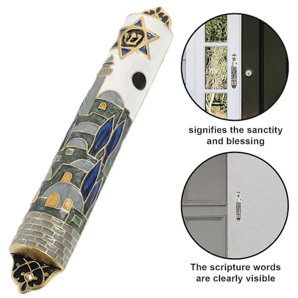 Metall Mezuzah for Dørdekorasjon, SD