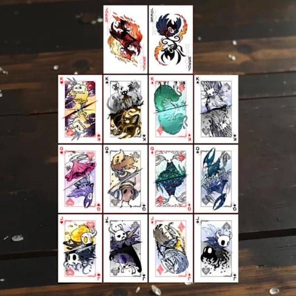 Hollow Knight Sort Hvid Spillekort Spilkortgruppe Samlerobjekt A2,SEB