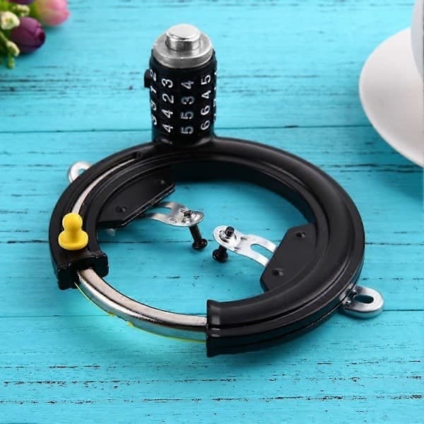 Steel Bicycle Lock, Horseshoe Shape, Security Lock with 4-Digit Password, Anti-Theft Combination, Numeric Code Security, Bicycle, SEB