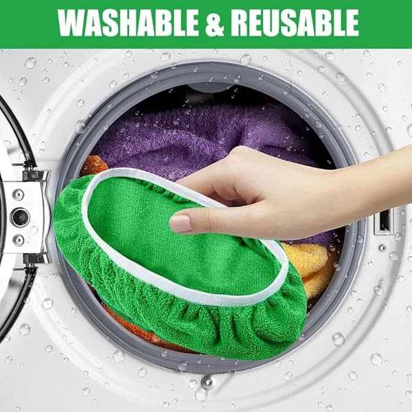 4-pack Reusable Microfiber Mop Pads - Suitable for Efficient Sweeping and Cleaning, Compatible with Swiffer Sw,SEB