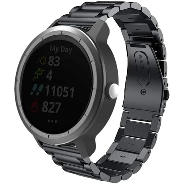 Garmin VivoActive 4 armbånd rustfritt stål Svart,SEB