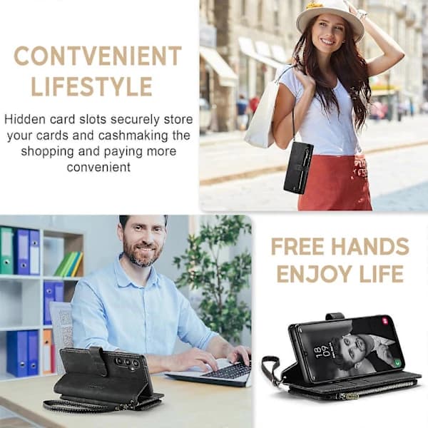 For Samsung Galaxy A34 5G CaseMe C30 Multifunctional Leather Case [DB],SEB