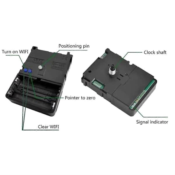 DIY Smart WIFI Automatic Time Synchronization Silent Movement Unlimited Mobile Hotspot Timing,AB