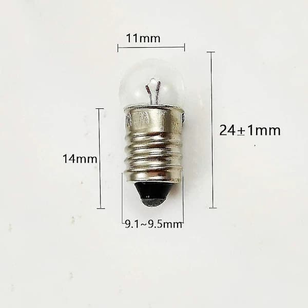 10 kpl E10-ruuvikantainen taskulampun polttimo, 2,5 V 0,3 A (YJD),SD