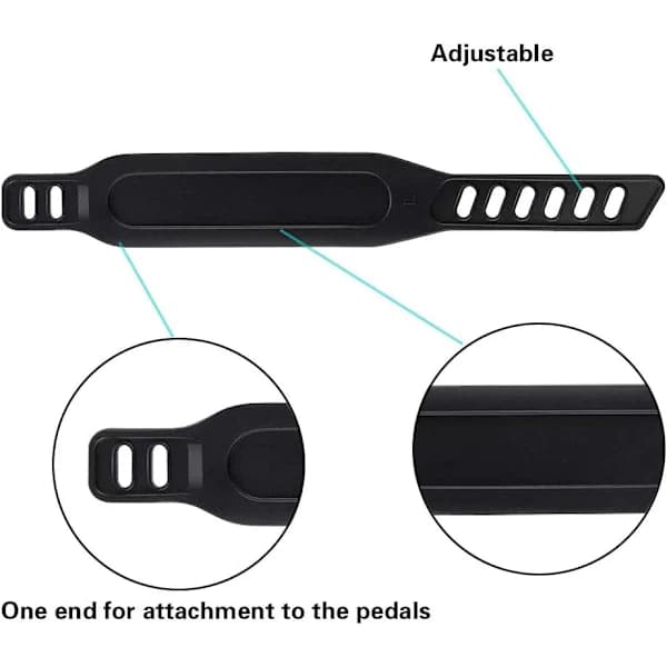 Universal Exercise Bike Pedal Straps, Long Adjustable Rubber Straps, AB