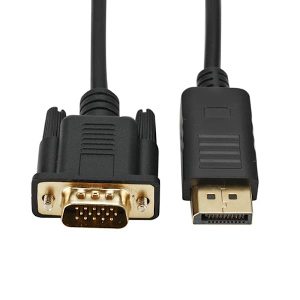 1,8 meter DisplayPort til VGA-kabel Sort 1-pak, SEB