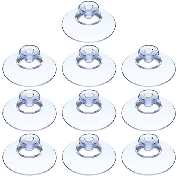 10 Pieces Suction Cups, Suction Cup for Glass Table, Mini Suction Cup, Transparent Suction Cups, Small Suction Cups, for Various Smooth Surfaces, AB