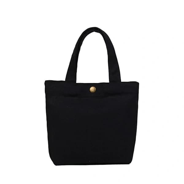 Mini Håndtaske Lærred Tote Taske SORT M sort M,SEB