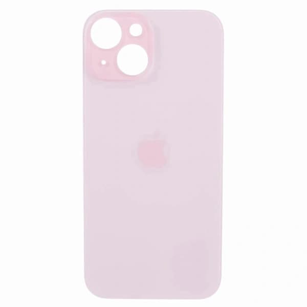 Batterideksel til iPhone 15, reservedel for reparasjon (Stort hull) Rosa Rosa,SD
