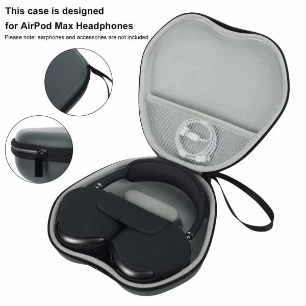 CDQ-deksel kompatibelt med Airpods Max, grå, SEB