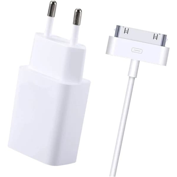 Oplader og kabel kompatibel med iPhone 4/4S, iPad 2/3/1, iPod Nano/Touch, TH