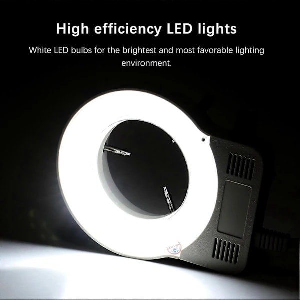 LED Ring Light for Microscope, Adjustable Brightness Microscope Lamp, SEB
