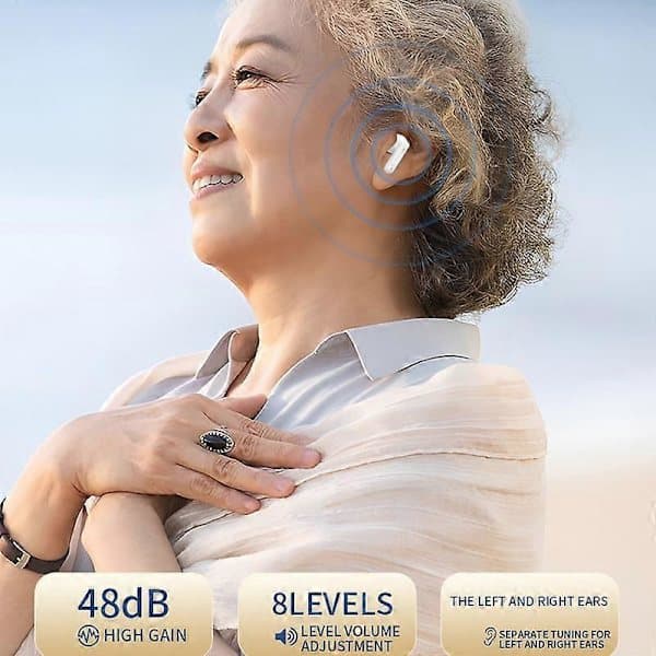 64-kanals Bluetooth-høreapparat med digitalt ladeetui Svart,SD