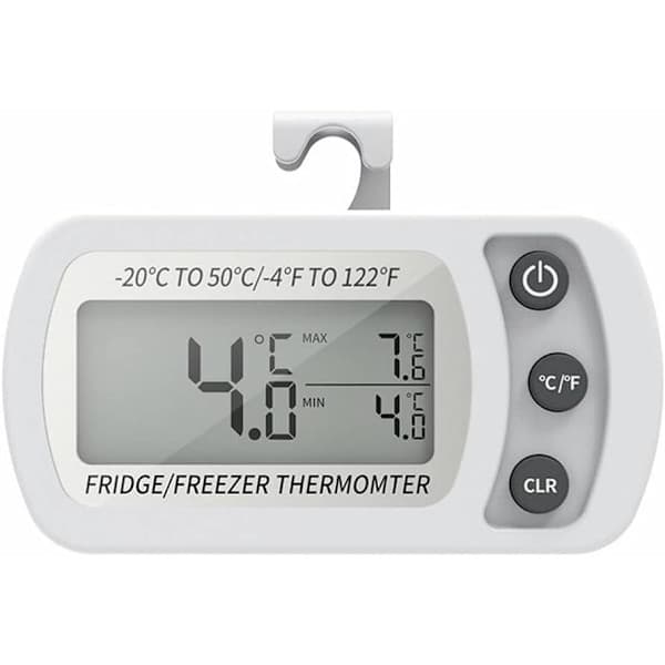 Kjøleskapstermometer, termometer med krok, maks/min-registrering, SD