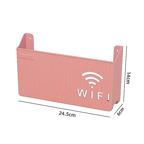 Wireless WiFi Router Shelf Storage Box, Wall Mounted ABS Plastic Organizer Box, Cable Power Bracket Organizer Box (white), SEB