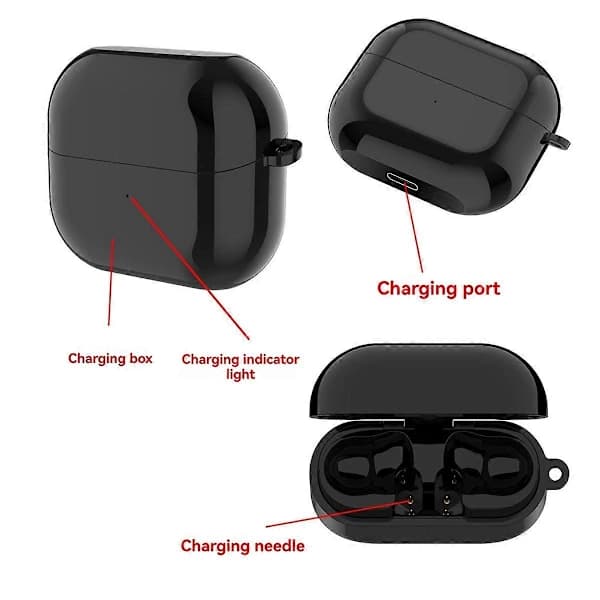 Kompatibelt Galaxy Buds3 Pro Trådløst Ladeetui Svart,SD