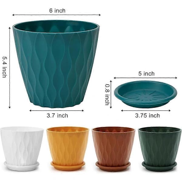 Blomsterpotter, plantekasser med drænhuller og underskåle, TH