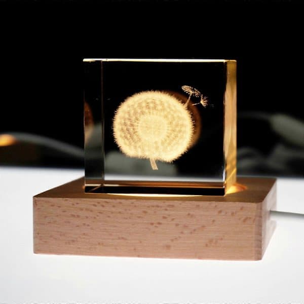 LED Display Base Krystalglas Lysbase Stativ Træ LED Display Stativ til Kunst (LGL) M,SEB