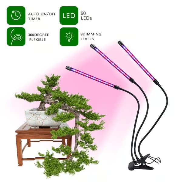 Växtbelysning 60 LED fullspektrum växtlampa Växtbelysning Växtbelysning 3 timers