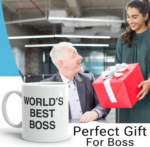 Best Boss kaffekopp hvit, egnet for kontor og andre steder
