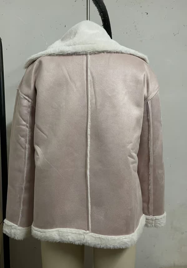 Vinterjacka för dam, fleece, varm, termisk, passform för inomhusbruk, sportjackor, vinterjacka Rose XL
