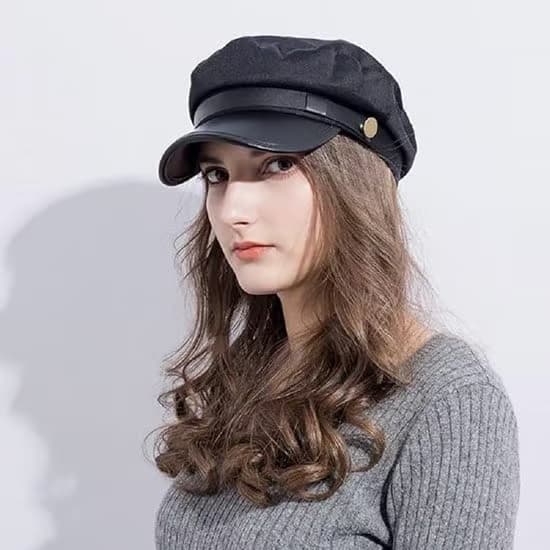Unisex kjørecap klassisk retro-cap damehatt teatercap beret