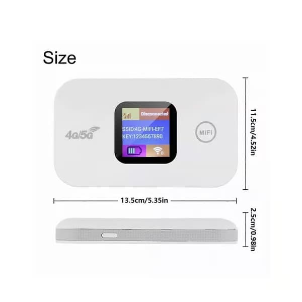 Bärbar Olåst 4G LTE Trådlös WiFi Router Mobilt Bredband LCD MIFI Hotspot