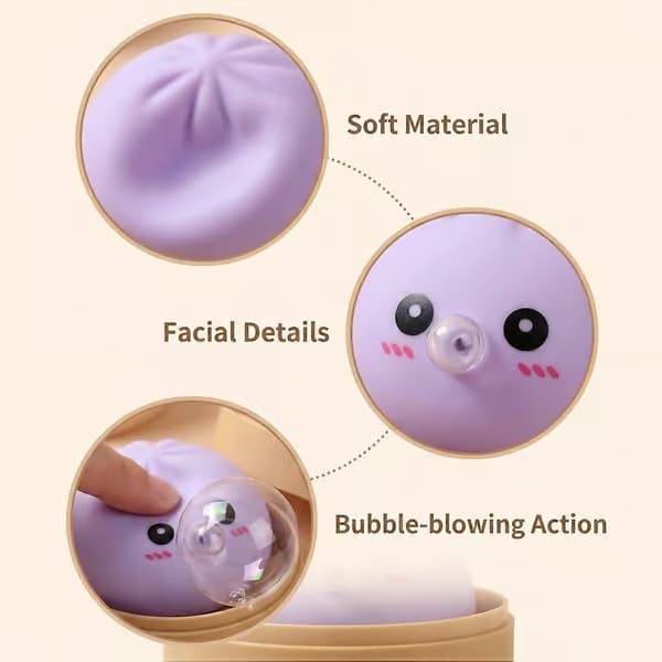 Dumpling Squishy Legetøj Boblepustende Bao Bun Squeeze Langsomt Stigende Hvidt Squeeze Legetøj Blødt Afslapningslegetøj til Afspænding