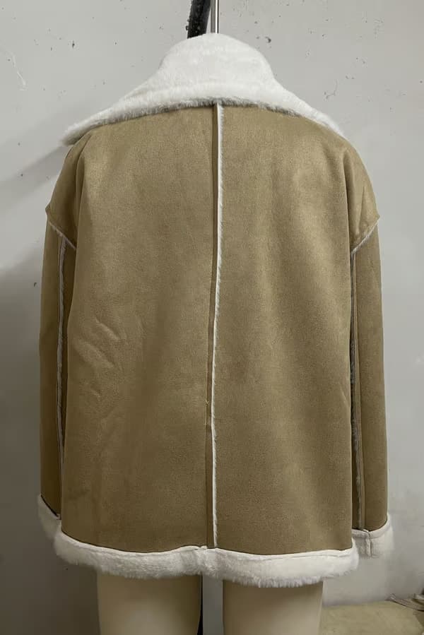 Vinterjacka för dam, fleece, varm, termisk, passform för inomhusbruk, sportjackor, vinterjacka Café XL
