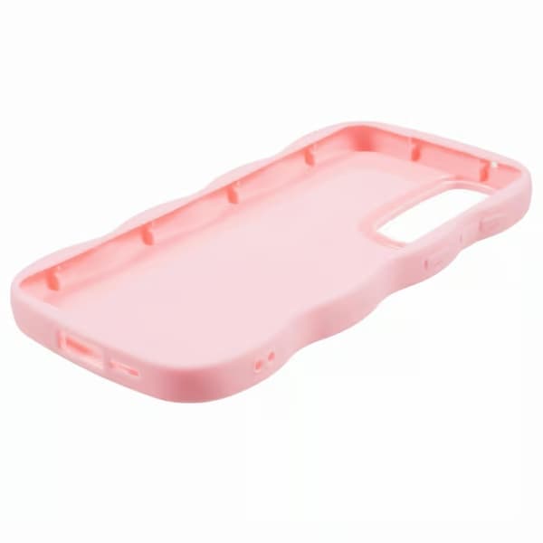 Fodral för Samsung Galaxy A15 4G/5G Vågformat stötsäkert TPU-telefonfodral Pink