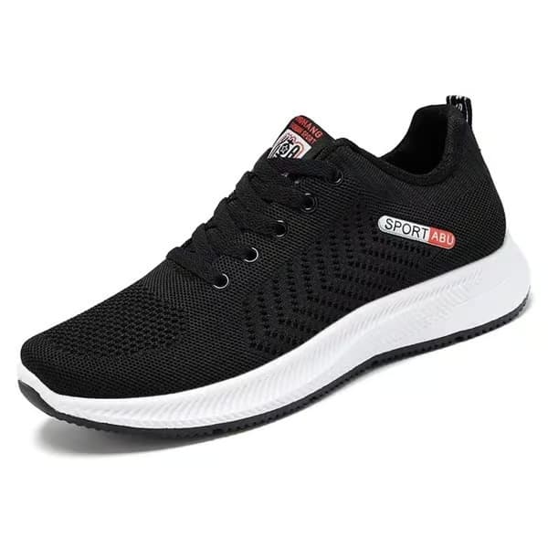 Ventilerande vävda sneakers för män sportskor Grey 42