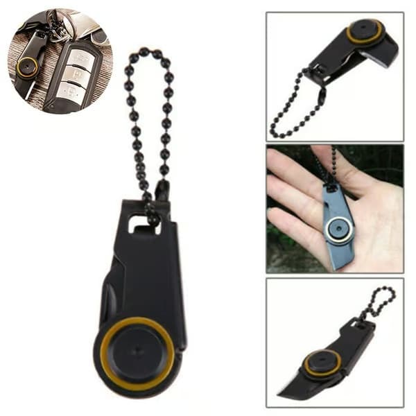 Minikniv för nyckelring utomhus EDC, hopfällbar