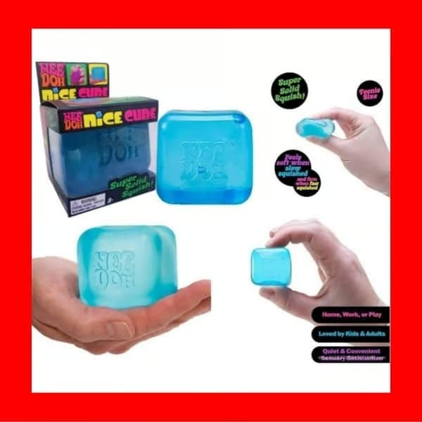 Needoh Nice Cube Stressboll & Sensorisk Leksak Blå purple