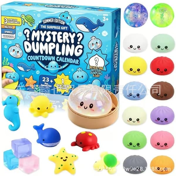 Mystery Dumpling Squishy Punch Box Långsamt stigande stressavlastande fidget-leksak - Stil G Stor