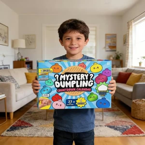 2026 Ny Squishy Bun Bao Bun Mystery Julekalender (24 TILFÆLDIGE Dumplings) A