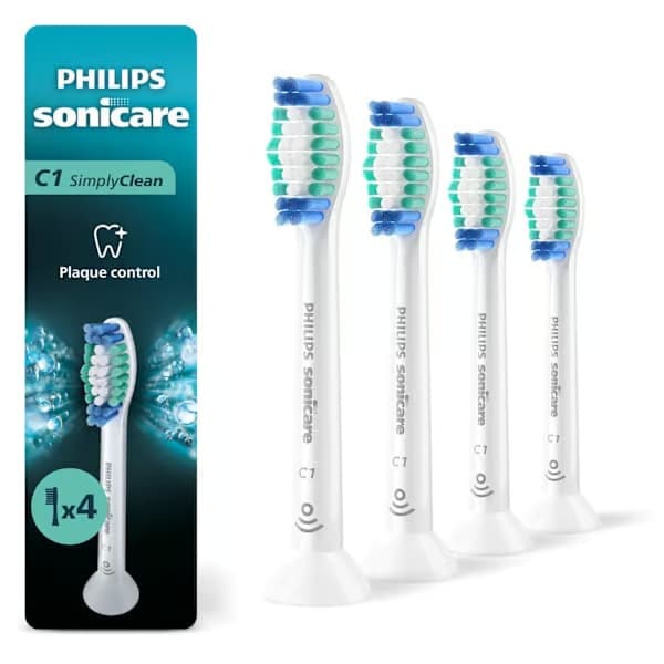 Udskiftelige børstehoveder kompatible med Philips Sonicare, pakke C1 White