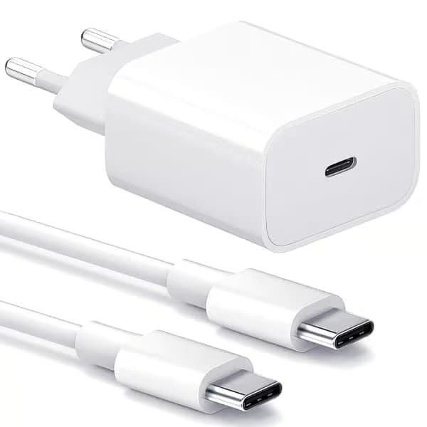 Laturi - Pikalaturi 20W USB-C-adapteri + 2m kaapeli 2-pack USB-C