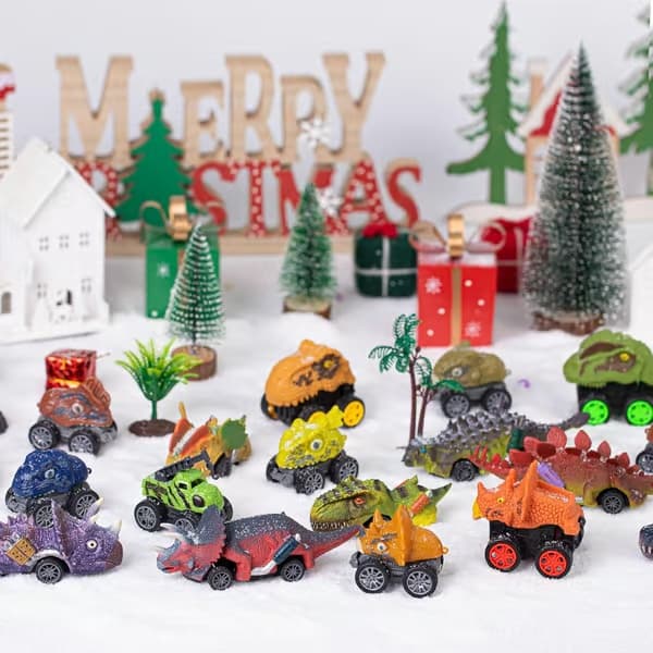 Dinosaur Monster Truck Julekalender 2026 24-dagers nedtelling for barn og gutter