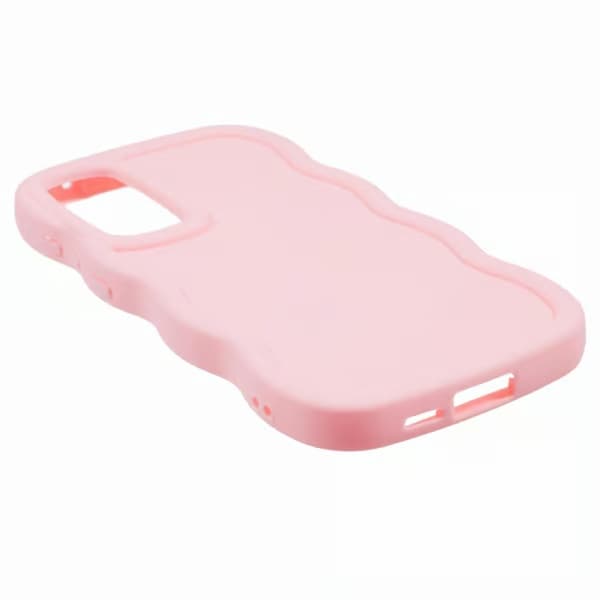 Fodral för Samsung Galaxy A15 4G/5G Vågformat stötsäkert TPU-telefonfodral Pink