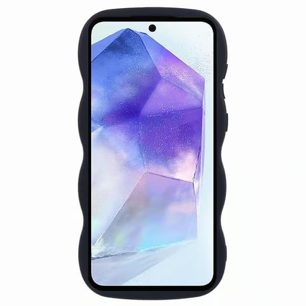 Deksel til Samsung Galaxy A15 4G/5G Bølgeformet støtsikkert TPU-deksel Black