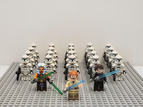 Star Wars Battle Set Phase 1 Clone Troopers Droids anpassat set 66 delar