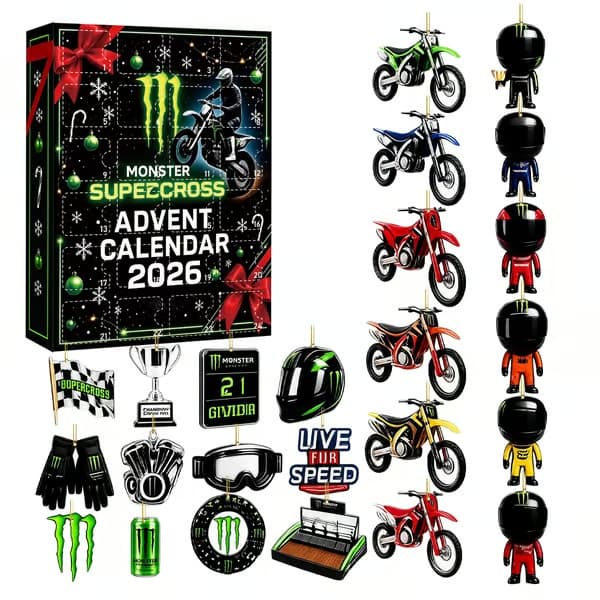 Adventskalender - Motocrossracing - Julgransprydnad