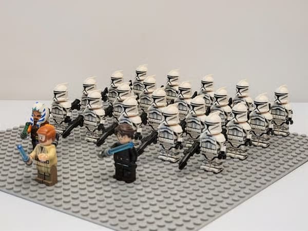 Star Wars Battle Set Phase 1 Clone Troopers Droids anpassat set 66 delar