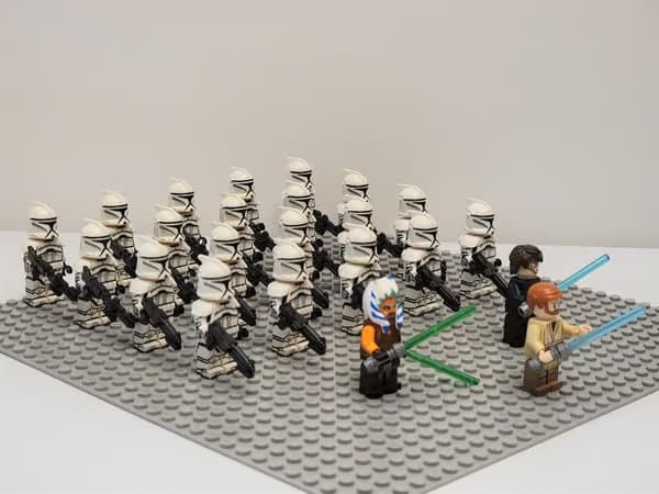 Star Wars Battle Set Phase 1 Clone Troopers Droids anpassat set 66 delar