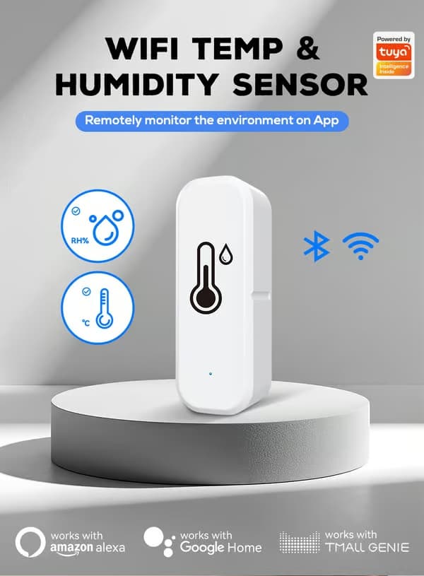 4-pack Smart WiFi Termometer Hygrometer - Trådlös temperatur- och fuktsensor med app-notiser