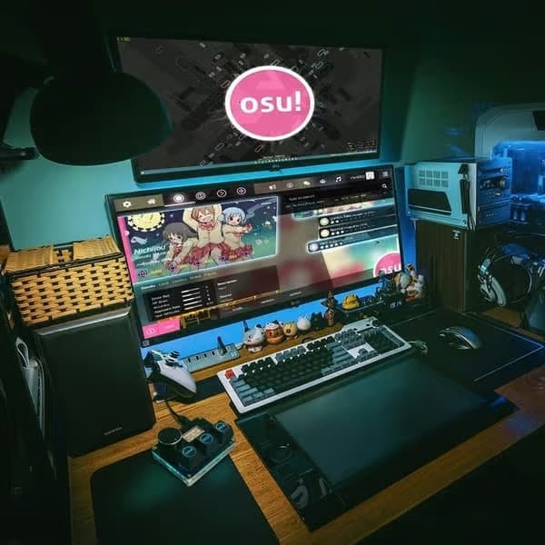 OSU O3C Rapid Trigger Hall-switch magnetiskt linjärt tangentbord med ratt och skärm Black#2