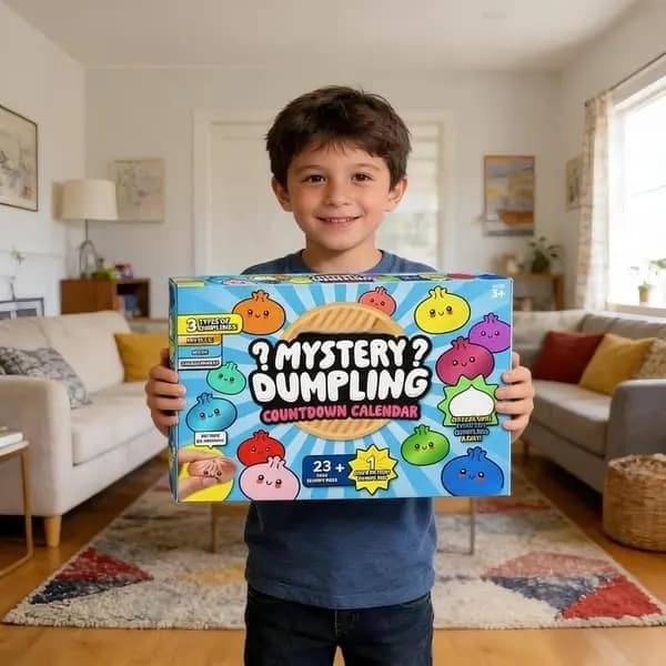 2026 Ny Squishy Bun Bao Bun Mystery Julekalender (24 TILFÆLDIGE Dumplings) C