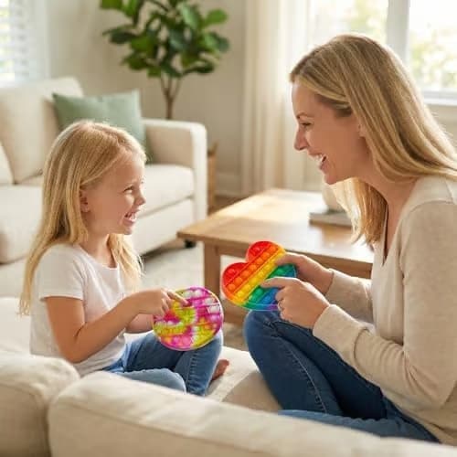 4-pack Rainbow Pop it Fidget-leksak, stressavlastare, push-sensoriska leksaker, Pop Fidgets-pack för kalas för barn och vuxna, presenter för stresslindring Rainbow 4pcs