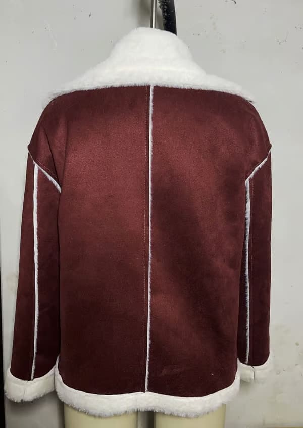 Vinterjacka för dam, fleece, varm, termisk, passform för inomhusbruk, sportjackor, vinterjacka red XL
